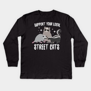 Support Your Local street Cats Kids Long Sleeve T-Shirt